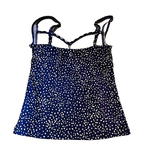 La Blanca Island Goddess Purple Sand Dollar Tankini Top Womens Size 8 - Picture 7 of 7